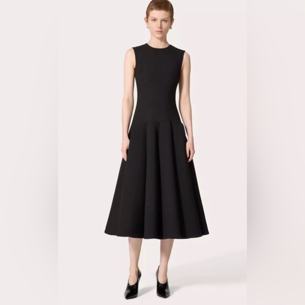 Valentino Le Noir Luxury  Midi Dress